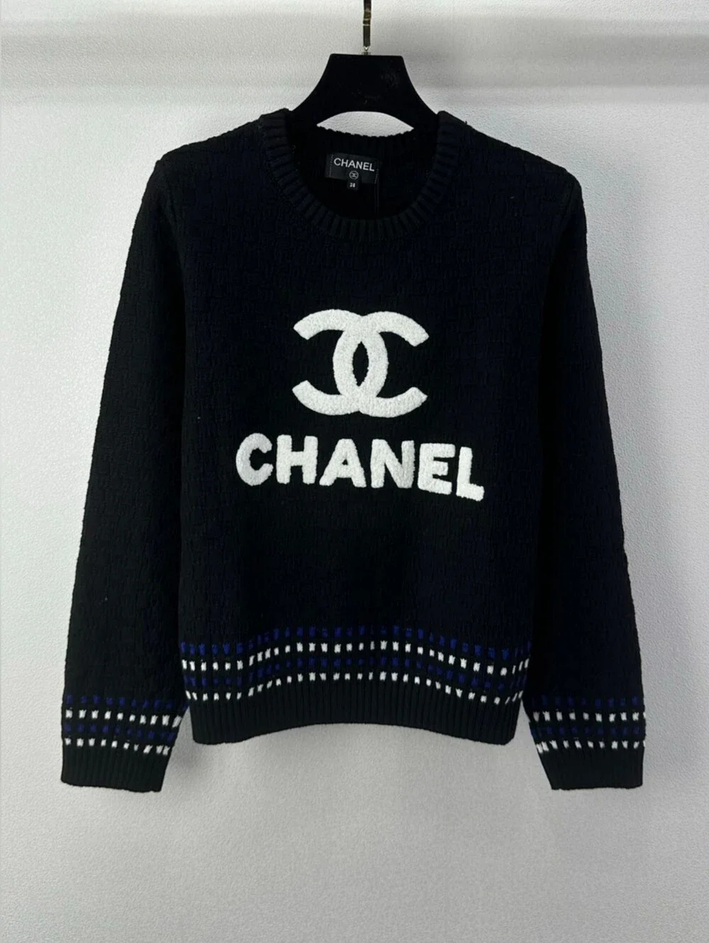 CHANEL Black Crewneck Sweater